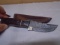 Custom Handmade Damascus Blade Knife w/ Leather Sheave