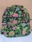 Ladies Vera Bradley Floral Backpack Bag