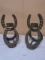 2 Matching Iron Horse Shoe Candle Holders