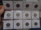 12pc Group of Assorted Date Buffalo Nickels