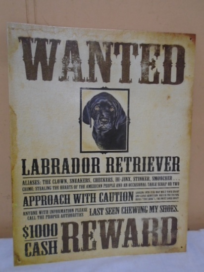 Labrador Retriver Metal Sign