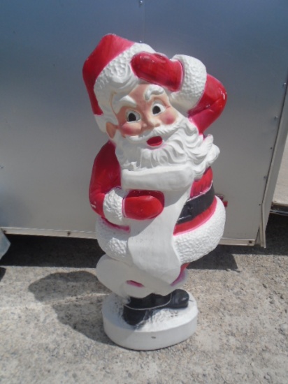 Vintage Lighted Blowmolded Santa