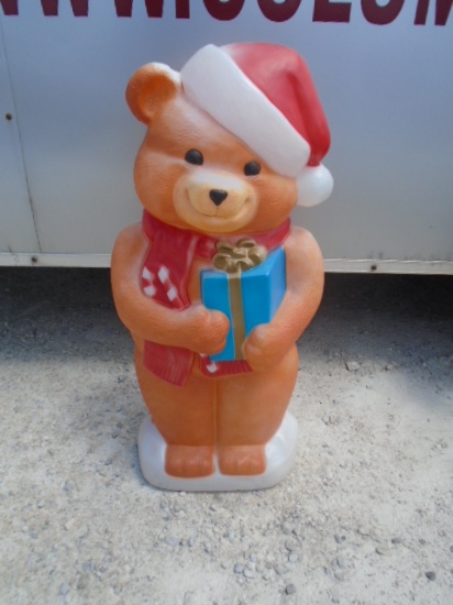 Vintage Lighted Blowmolded Santa Bear