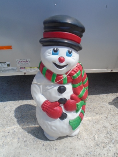 Vintage Lighted Blowmolded Snowman