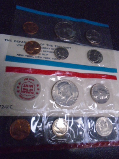 US Mint 1972 Uncirculated Coin Set
