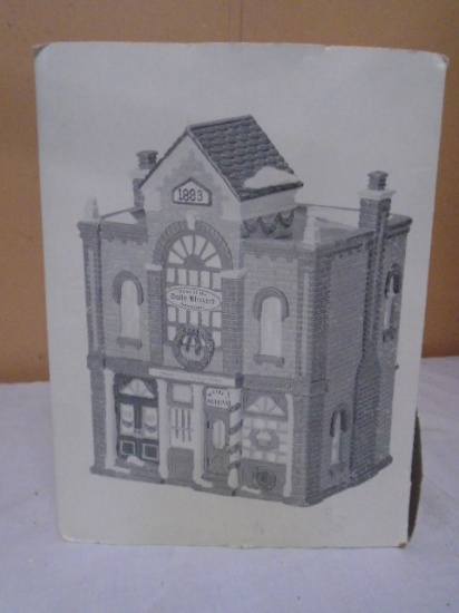 Department 56 Print Shop & Village News Handpainted Ceramimc Lighted House