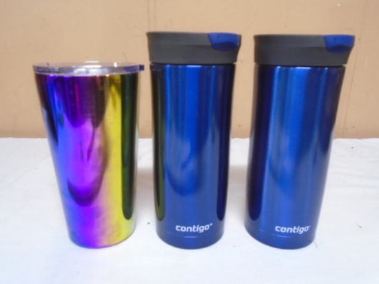 3 Like New Stainless Steel Travel Cups