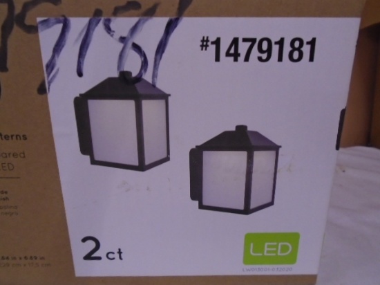 Brand New 2pc Set of LED Wall Lanterns