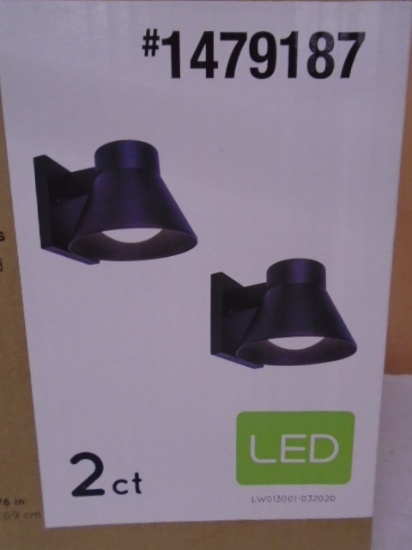 Brand New 2pc Set of LED Wall Lanterns