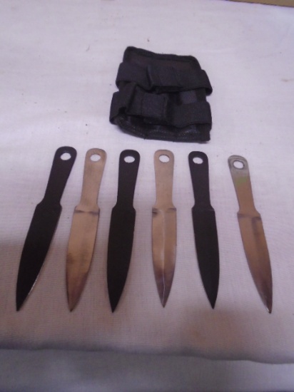 6pc Set of Throwing Knives w/ Sheaves