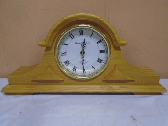 Daniel Dakota Oak Case Quartz Mantel Clock
