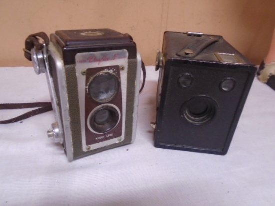 Antique Brownie Target Six-16 & Kodak Duaflex IV Cameras