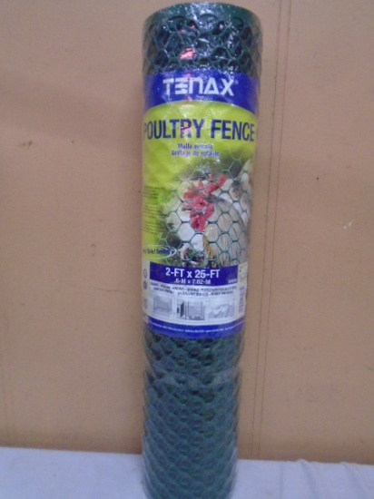 Brand New Roll of Tenax 2ftx25ft Poultry Fence