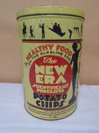 Vintage The New Era Potato Chip Tin