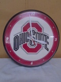 Round Ohio State Wall Clock