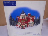 Department 56 Fire Station #3 Lighted Porcelain House