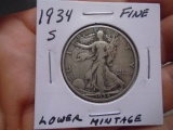 1934 S Mint Walking Liberty Half Dollar