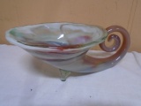 Vintage Murano Muti Colored Aventurine Art Glass Bowl