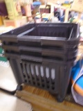 3 Plastic File Crates