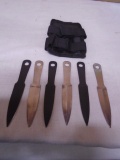 6pc Set of Throwing Knives w/ Sheaves