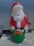 Vintage Lighted Blowmolded Santa