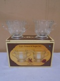 Vintage Set of Indiana Glass Recollection Creamer & Sugar