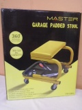 Master Garage Padded Rolling Stool