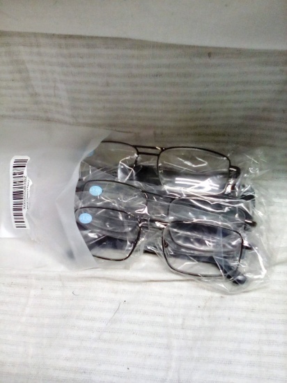 Qty. 3 Pair of Wire Frame Prescription Reading Glasses Power +1.5