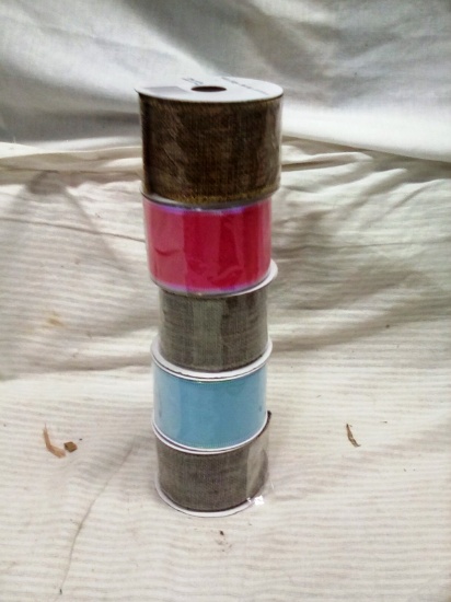 Qty. 5 Rolls Misc. Ribbon 2" x 9' on each roll