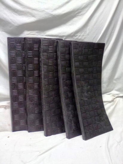 Qty. 5 Anti Slip Rubber Step Tread Covers 26"x10" with 1" Lip on Each