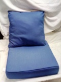 Set of Blue Patio Chair Pads Base is 22