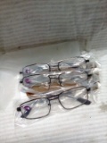 Qty. 3 Pair of Wire Frame Prescription Reading Glasses Power +2.0
