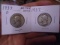 1937 & 1937 D Mint Silver Washington Quarters