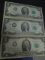 (3) 1976 Bicentennial 2 Dollar Federal Reserve Notes