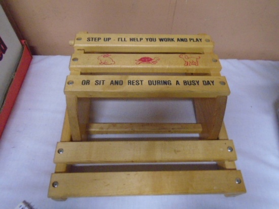 Vintage Wooden Setp Stool/Seat