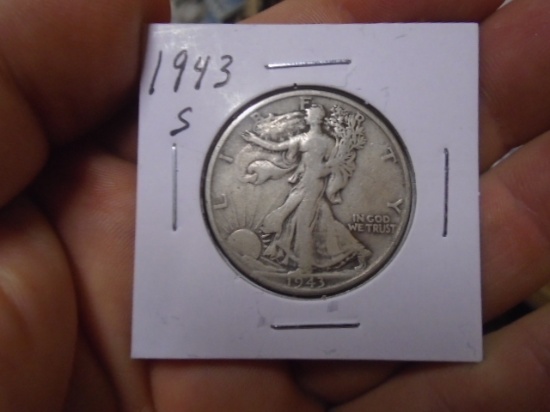 1943 S-Mint Walking Liberty Silver Half Dollar