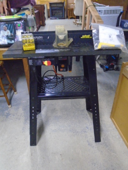 Wolcraft Router Stand w/Bosch B1450 Router and Bits