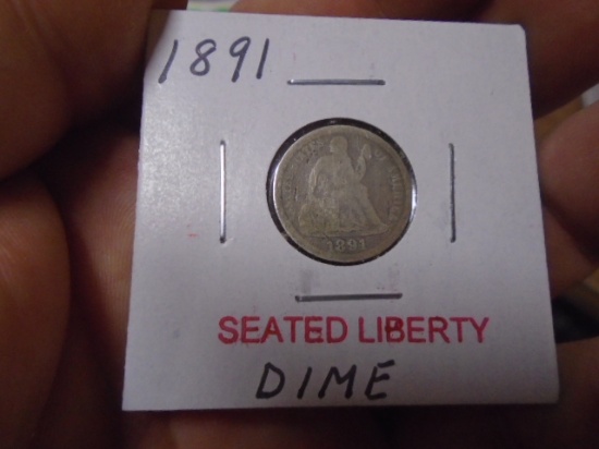 1891 Seated Liberty Dime