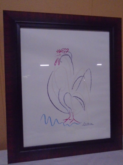 Signed & Framed Chicken Print