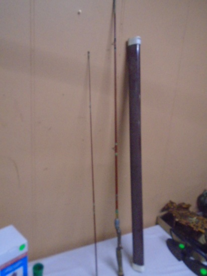 Vintage 3pc Fiberglass Fishing Rod