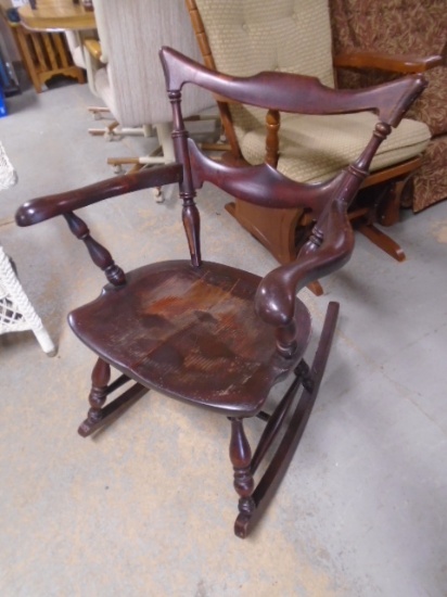 Antique Solid Wood Rocking Chair