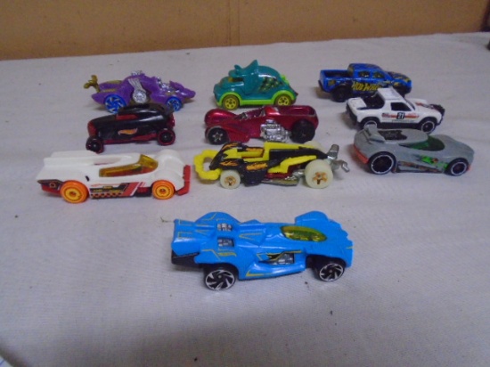 10 Pc.  Group of Hotwheels Cars and Trucks
