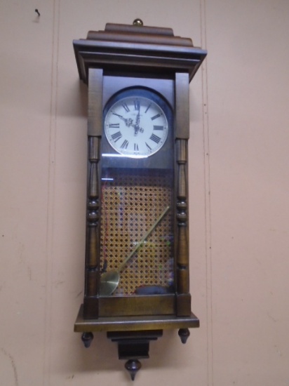 Wood Case New Haven Quartz Wall Clock