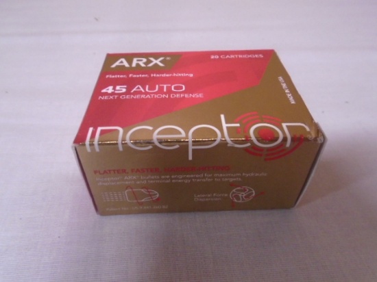 20 Round Box of ARX 45 Auto Preferred Defense