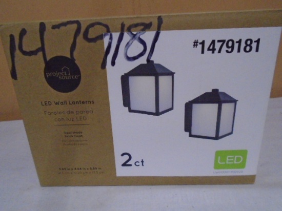 Project Source 2 Pc. Set of LED Wall Lanterns