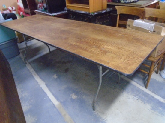 8 Foot Wooden Folding Table