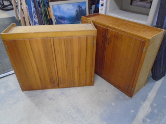 (2) Wooden Wall Cabinets