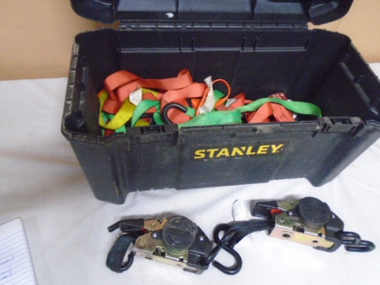 Stanley Tool Box Filled w/Ratchet Straps