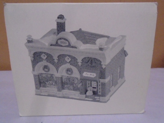 Department 56 Village Vet and Pet Shop Hand Painted Ceramic Lighted House