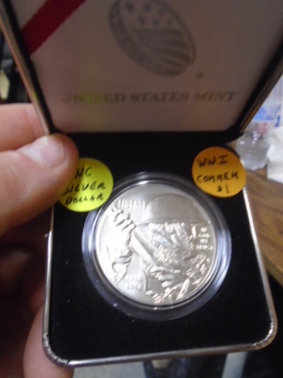 2018 WWI Uncircualted Commemorative Silver Dollar